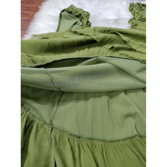 Free People Sleeveless Whimsy Raw Hem Mini Goth Artsey Gauzy Festival Dress M - Picture 9 of 10